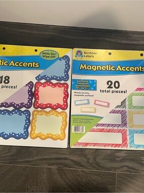 Magnetic Accents - Multicolor Scribble & Polka Dot Labels
